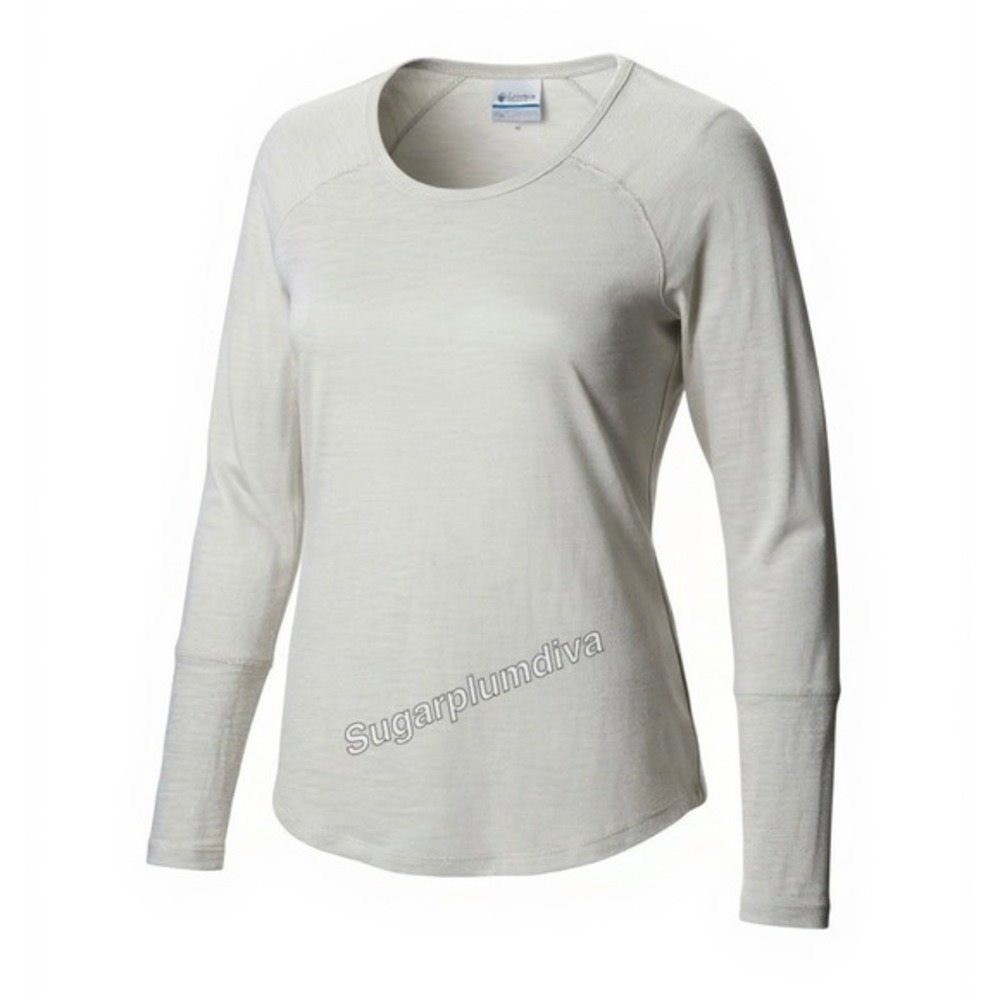 Columbia Easygoing II LS Cream Pullover Top Shirt MEDIUM Gorpcore Outdoor Casual